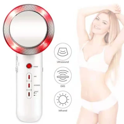 Trattamento antirughe 3 in 1 per uso domestico, dimagrante, massaggiatore viso EMS, massaggiatore ad ultrasuoni, dispositivo dimagrante di bellezza, dispositivo di bellezza a LED